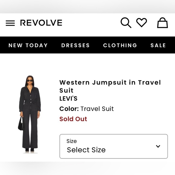 LEVI’S WESTERN JUMPSUIT REVOLVE NWT MED COVERALL ROMPER NWT BLACK FESTIVAL BOHO - Picture 6 of 12